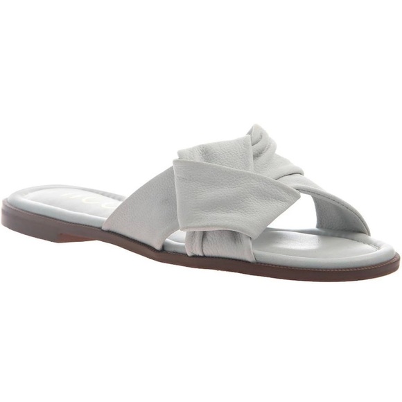 Elegant White Sandals Nicole Effie, beach, vacation, white sandals, flat - Picture 2 of 7